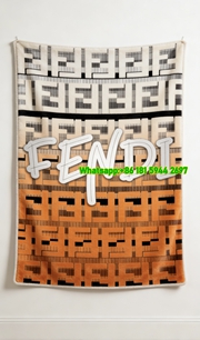 Fendi Gradient FF Monogram Flannel Sofa Throw Blanket IMG_9439